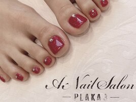 赤フットネイル