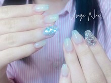 ウサギネイル 新大久保店(usagi nail)/マグネットフレンチ秋可愛い
