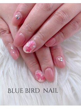 ブルーバードネイル(Blue bird nail)/桜デザイン