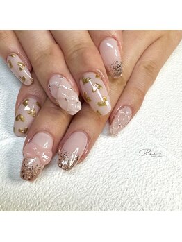 ドットビー(.Bee)/3Dリボンハート柄キルティング