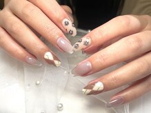 ジョアネイル(JOA Nail)/アーガイル/ニュアンス/インク花