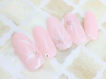 ネイルサロン あかねいろ/春夏大人シンプル　ハンド