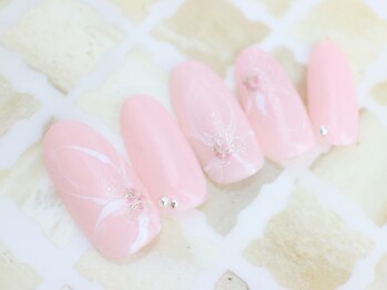 ネイルサロン あかねいろ/春夏大人シンプル　ハンド