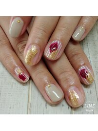 塗りかけネイル