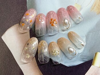 ネイルサロン キャンディネイル(Candy Nail)/押し花¥6600by佐合