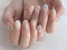 ヴィヴィアン ネイル(Vivian nail)/カラフルマーブルネイル