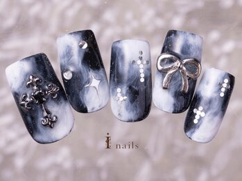 アイネイルズ 町田店(I nails)/シルバーパーツネイル11500円