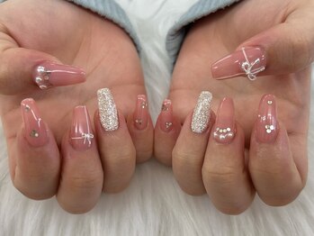 ディーネイル 池袋(D-nail)/[木村]クリスマスリボンネイル