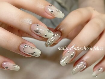 フェリーチェ(nail salon&school felice)/パラジェル/持ち込み/手書き