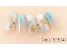 ネイルロッソ 浅草店/SNOWブルーネイル　