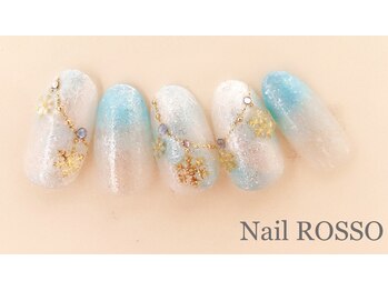 ネイルロッソ 浅草店/SNOWブルーネイル
