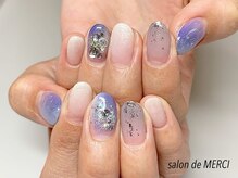 サロン ド メルシー(Salon de MERCI)/ブルー夏ニュアンスnail☆
