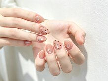 ディオーネ ネイルスタジオ(Dione)/上品なブラウンのドット