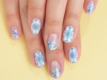 ネイルサロン ドレリッチ 大宮店(drerich)/タイル柄キラキラ