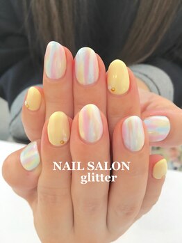 ネイルサロン グリッター(NAIL SALON glitter)/パステルネイル