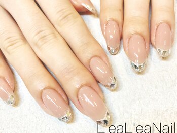 レアレアネイル(Lealeanail)/【パラジェル】ガラスフレンチ