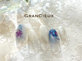 水彩フラワーネイル
