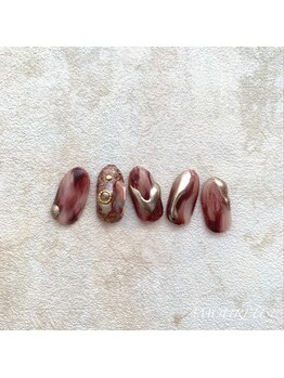 アムルーズ(Amoureuse)/ニュアンスミラーネイル♪