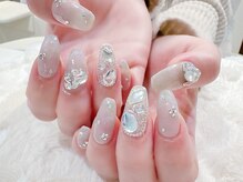 ラルネイル 大宮(Lull. nail)/＃綺麗め＃ワンホンネイル＃春