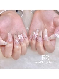 ワンホン　リボンネイル