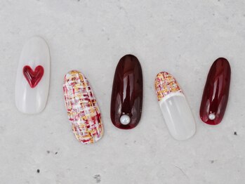 ネイルアンドアイラッシュスタジオ シュシュ(chouchou)/ツィードネイル・秋冬ネイル定番