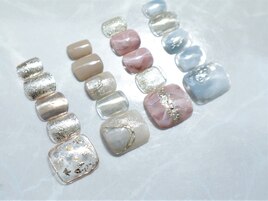 【大人ニュアンスフットネイル】