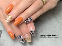 ソラ(SOLA.)/秋テラコッタ×ホワイトブラック