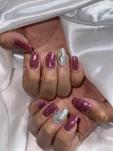 フラワーズネイル(flowers nail)/ピンクフラッシュネイル