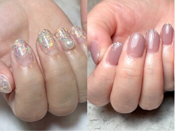 アクア AQUAの写真/ワンカラー/ラメグラ4950円/マグネット5500円/アート込定額も◎初心者も歓迎！やりたいネイル何でも相談OK