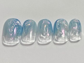 ネイルメゾン 渋谷店(NAIL MAISON)/ジュエル氷ニュアンス￥5500