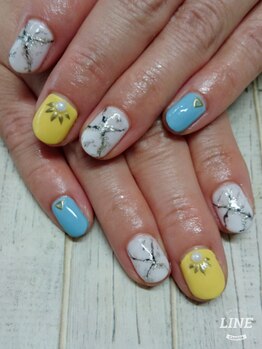 ウォーターワールド 大和店(WATER WORLD)/大理石ネイル