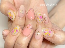 押し花キラキラnail☆