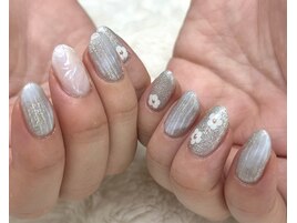 お花　バカラ風ぷっくりデザイン