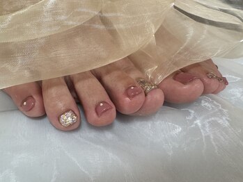 ヒラソルネイル(Girasol nail)/フットワンカラーネイル