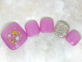 キラキラ　夏　シェル　フット