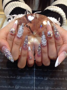 エスフィーネイルサロン ブリーユ(Esfy nailsalon Brille)/3D薔薇スカルプ