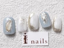 アイネイルズ 梅田店(I nails)/ぷっくりミラーニュアンス￥9200