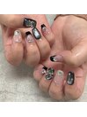 2025夏ネイル【黒フレンチ】