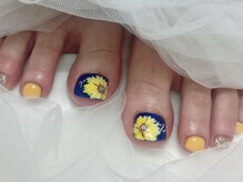ジョアネイル(JOA Nail)/夏/フット/ひまわり/イエロー
