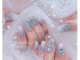 水色ちゅるん 定額ネイル