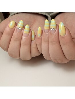 イエロー×ボーダー