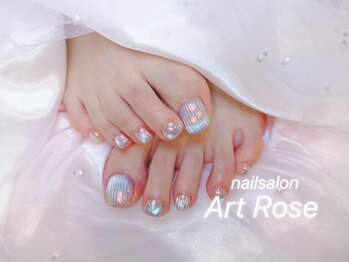 ネイルサロンアンドネイルスクールアートローズ 町田店(Art Rose)の写真/足元綺麗に！流行りのフットネイルで指先から気分UP♪カラー豊富であなただけのデザインを◎