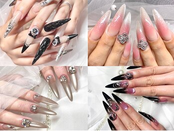 リベラフロース(LIBELA FROS)の写真/短い爪も一気にロングへ変身!デザインスカルプで派手カワもシンプルロングも自由自在に楽しめる♪