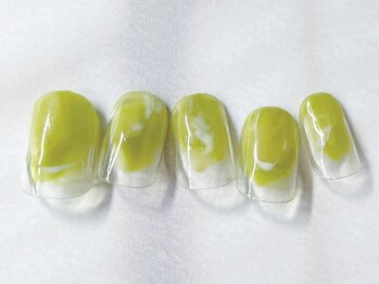 アイネイルズ 梅田店(I nails)/くすみグリーンニュアンス¥7700