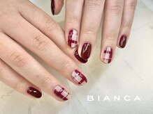 ビアンカ ネイルサロン 大宮店(Bianca)/人気のボルドーチェック♪