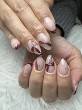 フラワーズネイル(flowers nail)/マグネットリボンネイル