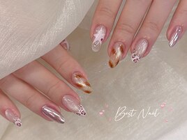 ヒョウ柄フレンチデザイン