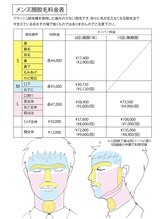 パルファム/【男性】顔・ひげ脱毛価格表