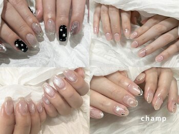 チャンプ 花園店(Champ)の写真/【他店オフ無料★】季節のイベントにも流行のデザインが豊富！特別な日やブライダルネイルもお任せ◎