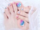 夏ニュアンスフットネイル♪